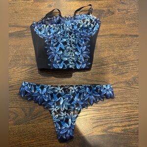 NWT Victoria secret floral lingerie set